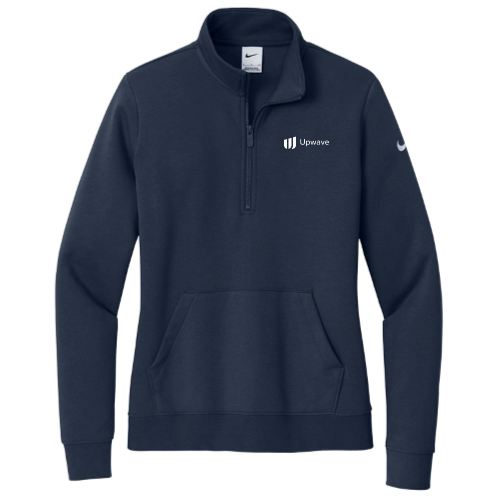 Upwave Nike Ladies Club Fleece Sleeve Swoosh Half Zip